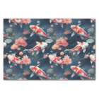 Koi Fish Pond Flowers Decoupage