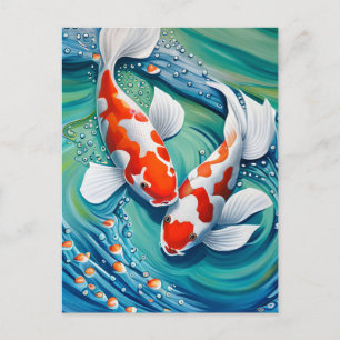 Koi fish  postcard