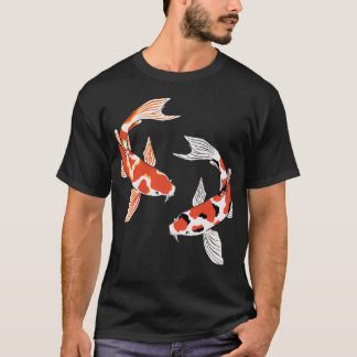 Koi Fish Red ampamp Gold and Red ampamp Black T-Shirt