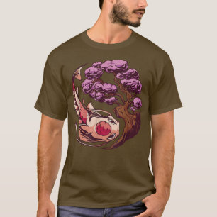 Koi Fish Sakura Japanese art  T-Shirt