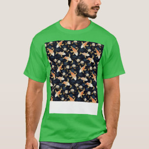 Koi Fish Seamless Pattern Japanese p Asian Chinese T-Shirt