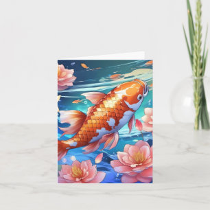 Koi Fish Study P Card