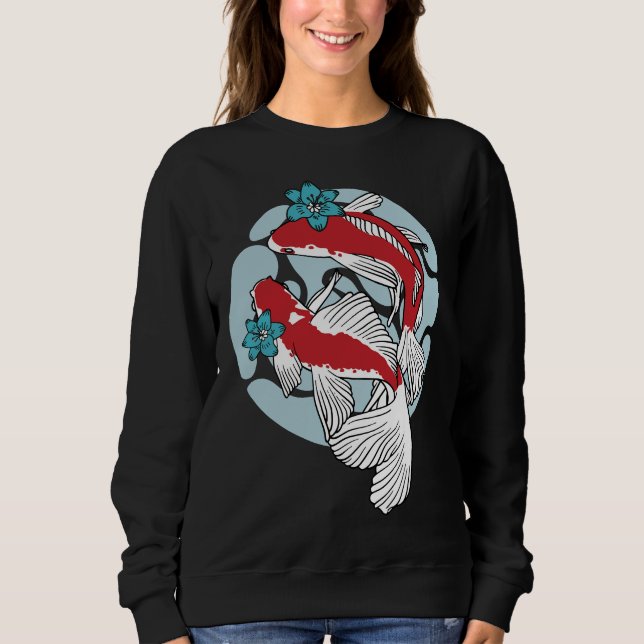 Koi Fish Swimming Sweatshirt (Front)