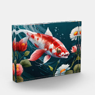 Koi Fish Taiji Japanese Art Koi Fish Painting Photo Block