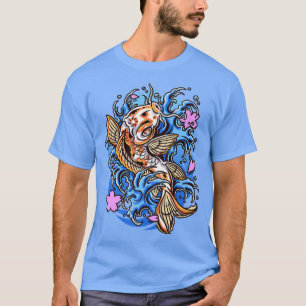 Koi Fish Tattoo Art Style Japanese Fish T-Shirt