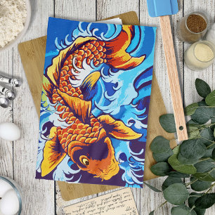 Koi Fish Tea Towel