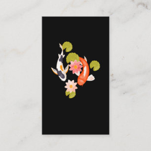 Koi Fish Water Lily Japanese Carp Fishfarming Business Card