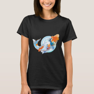 Koi Fish Watercolor Art Japanese Fish Art T-Shirt