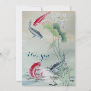 Koi Fish with Lotus