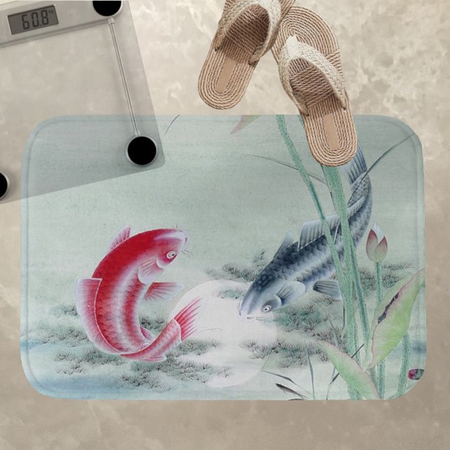 Koi Fish with Lotus Bath Mat (Creator Uploaded)