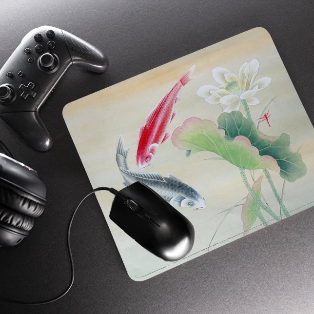 Koi Fish with Lotus Mouse Pad (Creator Uploaded)