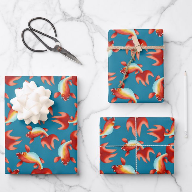 Koi Fish Wrapping Paper Sheet (Front)