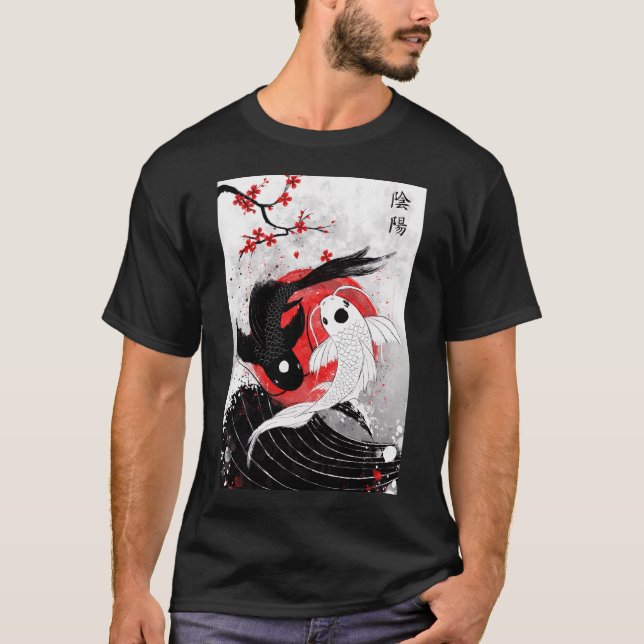 Koi fish - Yin Yang T-Shirt (Front)