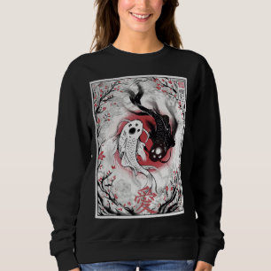 Koi Fish Yin Yang Zen Yoga Meditation Vintage Japa Sweatshirt