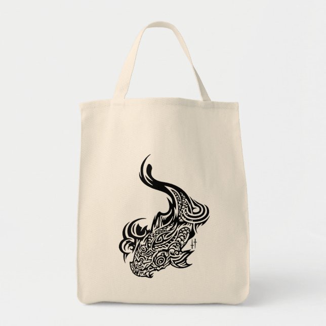 Koi Grocery Tote Bag (Front)