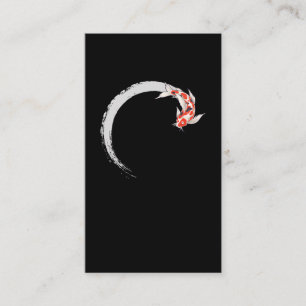 Koi Japanese Enso Circle Carp Fish Business Card