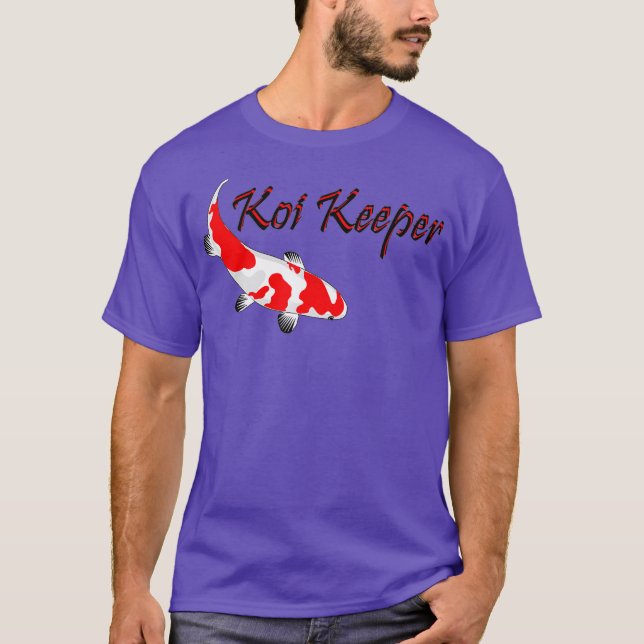 Koi Keeper Butterfly Koi Pond Showa Koi Fish T-Shirt (Front)