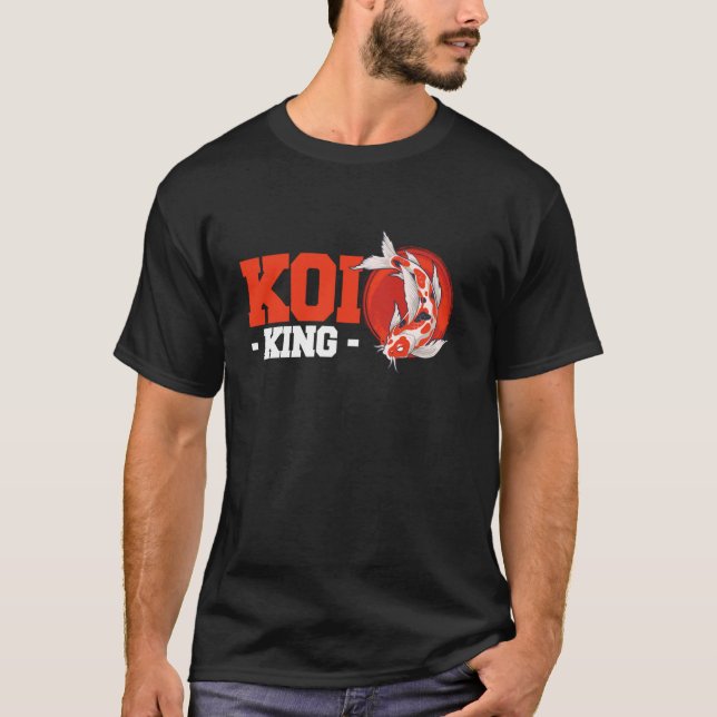 Koi King  Japanese Fish T-Shirt (Front)