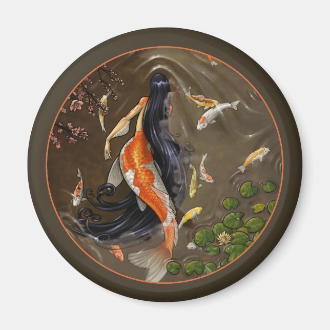 Koi Mermaid Magnet (Front)