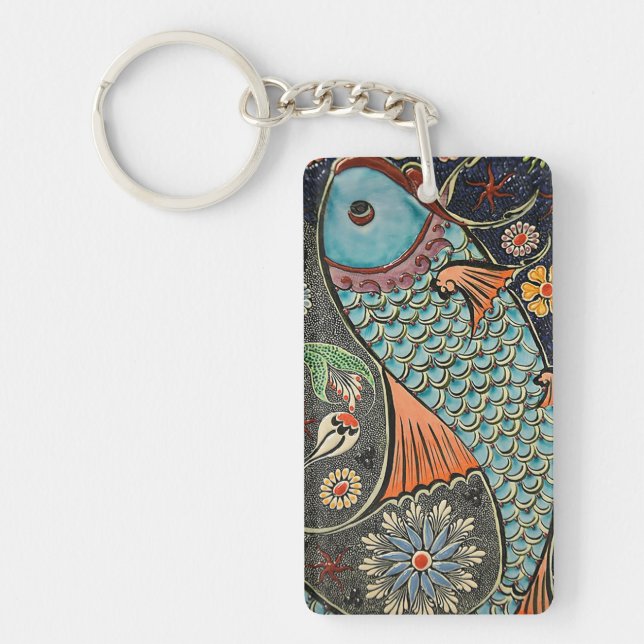Koi Mosaic Acrylic Keychain (Front)