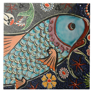 Koi Mosaic Tile