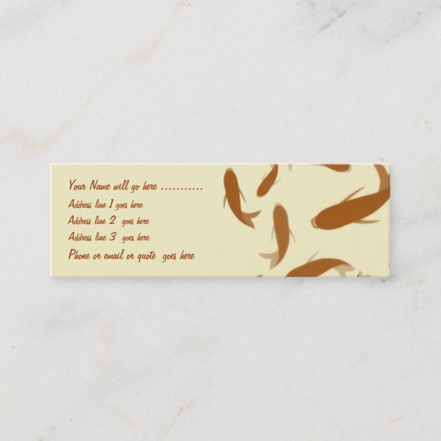 Koi on Yellow Business Card (Front)