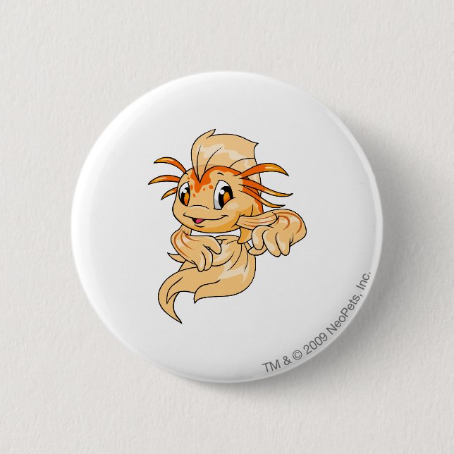 Koi Orange 6 Cm Round Badge (Front)