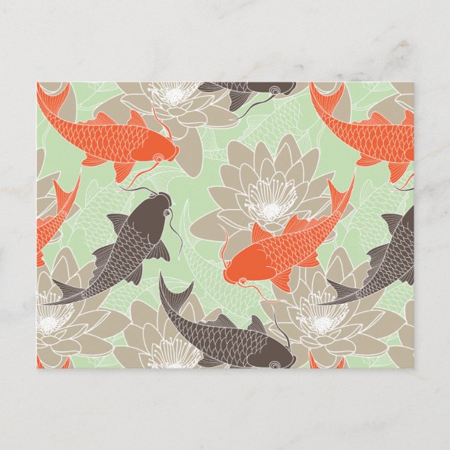 Koi Pattern Postcard (Front)