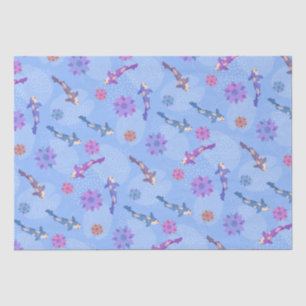 Koi Pond crystal blue Tissue Paper