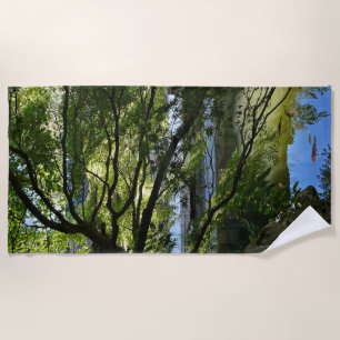 Koi Pond in Chinese Garden Beach Towel