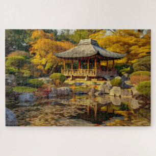 Koi Pond Japanese Jigsaw Puzzle for Adults