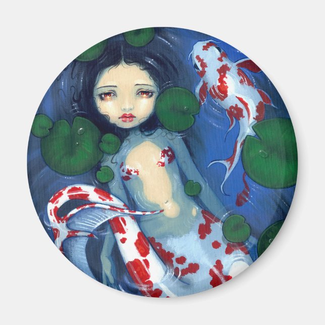 "Koi Pond Mermaid" Magnet (Front)