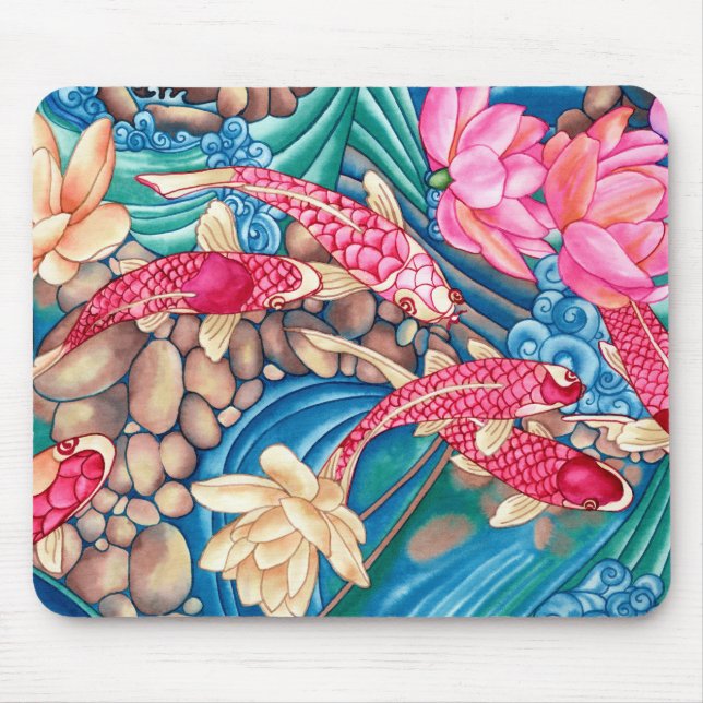 Koi Pond Mouse Pad (Front)