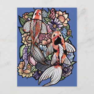 Koi Pond                                           Postcard