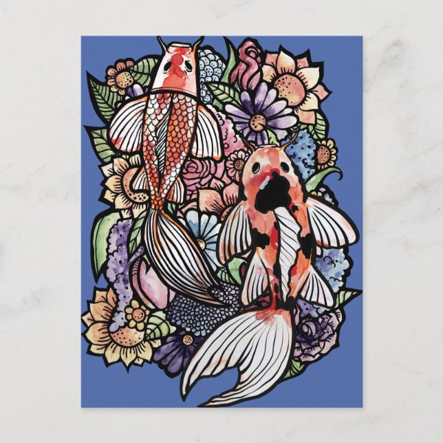 Koi Pond                                           Postcard (Front)
