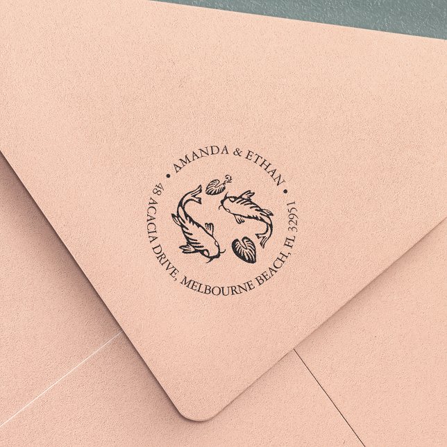 Koi Pond Return Address Self-inking Stamp (Creator Uploaded)
