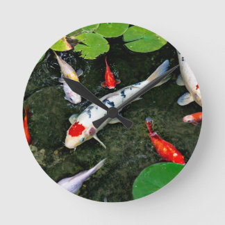 Koi Pond Round Clock