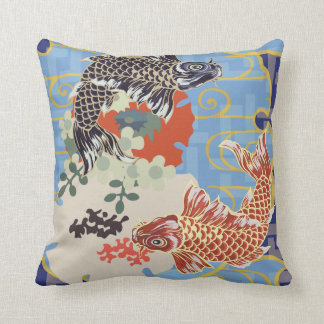 Koi Pond Throw Pillow