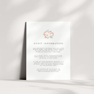 Koi Pond Wedding Guest Information Enclosure Card