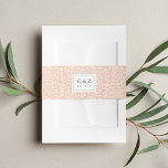 Koi Pond Wedding Monogram Invitation Belly Band<br><div class="desc">Finish your wedding invitations with these beautifully patterned belly bands for a chic touch. Designed to coordinate with our Koi Pond wedding invitation collection, these Japanese inspired bands feature a koi fish and lilypad lattice pattern in pastel orange and white and white with your initials and wedding date in the...</div>