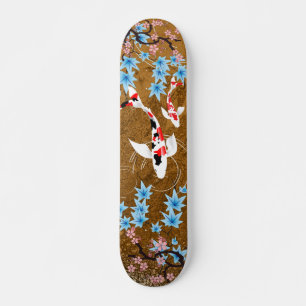 Koi Pond - wood - Japanese Design Skateboard