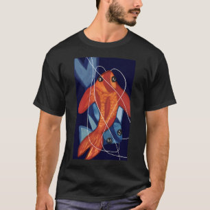 Koi - red fish blue fish, fish friends T-Shirt