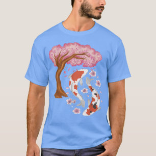 Koi Sakura Tree Japanese Koi Carp Cherry Blossom N T-Shirt