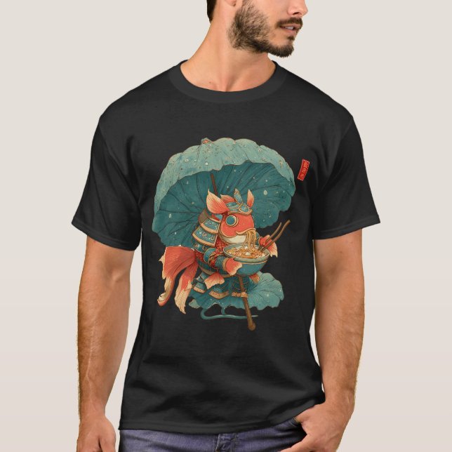 Koi Samurai Ramen â€“ Cute Koi Fish Warrior Under  T-Shirt (Front)