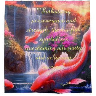 Koi shower curtain
