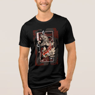Koi Spirit – Bold Japanese Aesthetic Tri-Blend Shirt