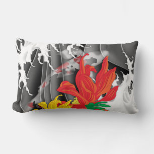 Koi Tattoo: Traditional Japanese Design Lumbar Cushion