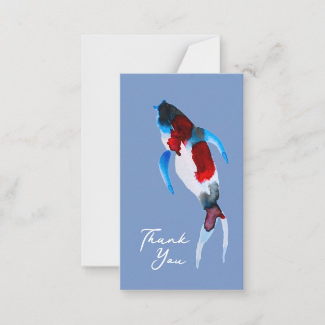 Koi watercolor fish art card (Front)