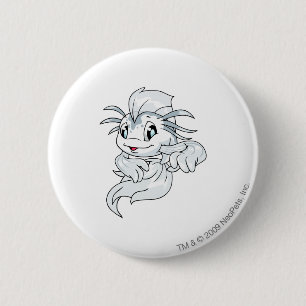 Koi White 6 Cm Round Badge