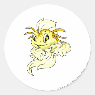 Koi Yellow Classic Round Sticker